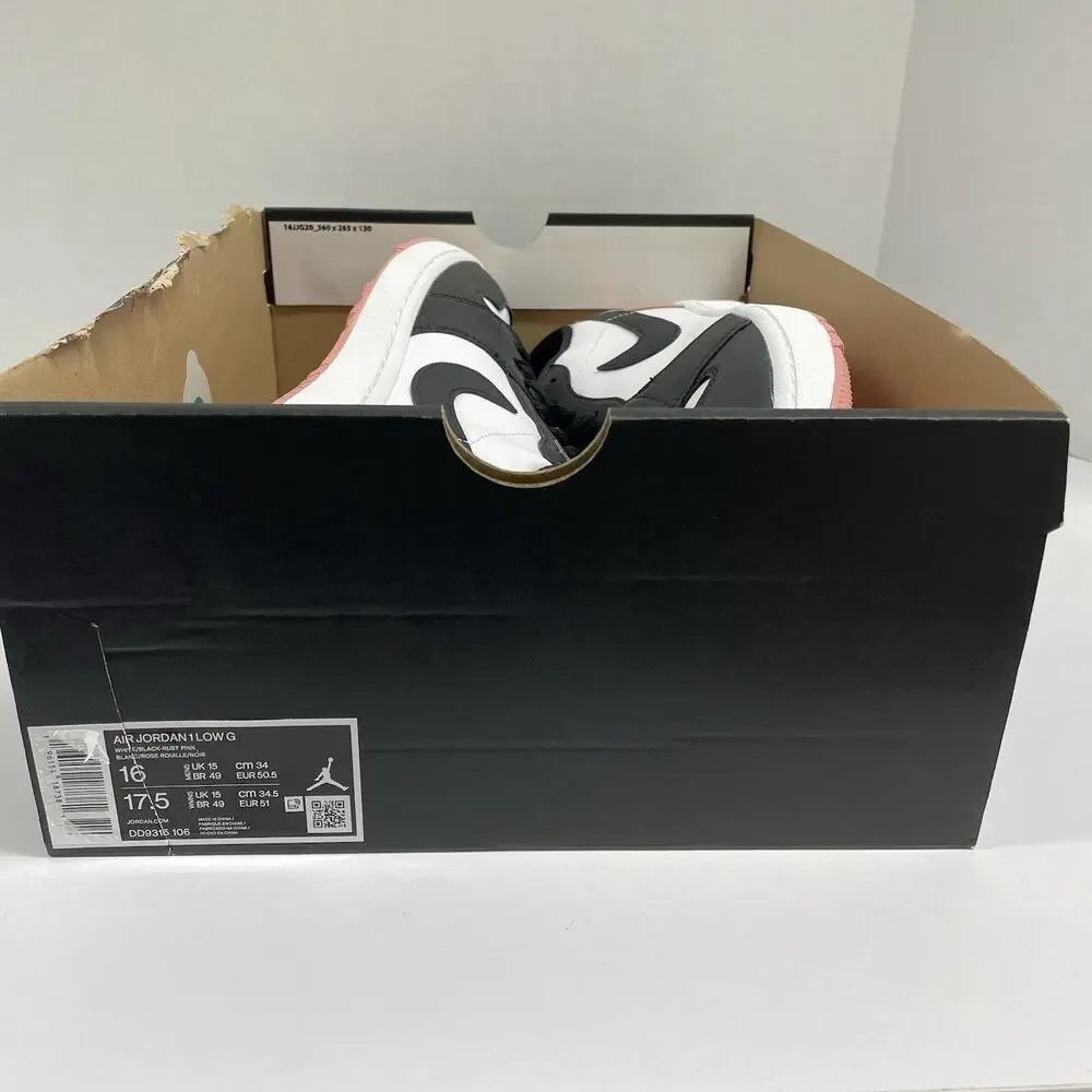 Air Jordan 1 Low Golf Rust Pink DD9315 106 Size 16 Sneaker Golf Cleats Low Top